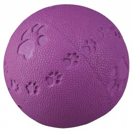 Speelbal natuurrubber 7 cm met geluid